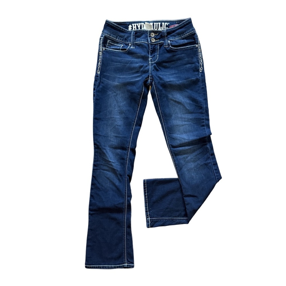 Hydraulic ✨ Low Rise Lola Curvy Bootcut Jeans Size 5/6 | Embellished Pockets 💎👖